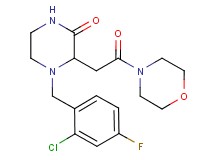 4-(2-chloro-4-fluorobenzyl)-3-[2-(4-morpholinyl)-2-oxoethyl]-2-piperazinone