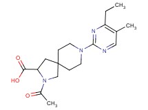 2-acetyl-8-(4-ethyl-5-methyl-2-pyrimidinyl)-2,8-diazaspiro[4.5]decane-3-carboxylic acid