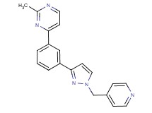 2-methyl-4-{3-[1-(4-pyridinylmethyl)-1H-pyrazol-3-yl]phenyl}pyrimidine