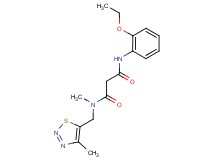 N'-(2-ethoxyphenyl)-N-methyl-N-[(4-methyl-1,2,3-thiadiazol-5-yl)methyl]malonamide
