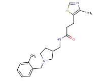 N-{[1-(2-methylbenzyl)pyrrolidin-3-yl]methyl}-3-(4-methyl-1,3-thiazol-5-yl)propanamide