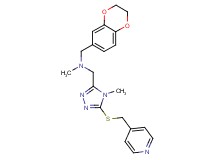 (2,3-dihydro-1,4-benzodioxin-6-ylmethyl)methyl({4-methyl-5-[(4-pyridinylmethyl)thio]-4H-1,2,4-triazol-3-yl}methyl)amine