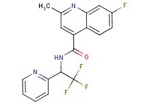 7-fluoro-2-methyl-N-[2,2,2-trifluoro-1-(2-pyridinyl)ethyl]-4-quinolinecarboxamide
