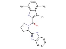 2-{1-[(3,4,7-trimethyl-1H-indol-2-yl)carbonyl]-2-pyrrolidinyl}-1H-benzimidazole
