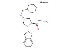 (4R)-4-[(cyclohexylmethyl)amino]-1-(2,3-dihydro-1H-inden-2-yl)-N-methyl-L-prolinamide