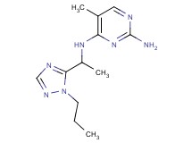 5-methyl-N~4~-[1-(1-propyl-1H-1,2,4-triazol-5-yl)ethyl]pyrimidine-2,4-diamine