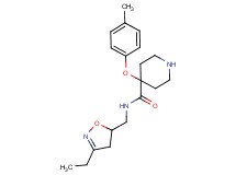 N-[(3-ethyl-4,5-dihydroisoxazol-5-yl)methyl]-4-(4-methylphenoxy)piperidine-4-carboxamide