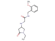 2-[(1-ethyl-5-oxopyrrolidin-3-yl)amino]-N-(2-methoxybenzyl)acetamide