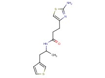 3-(2-amino-1,3-thiazol-4-yl)-N-[1-methyl-2-(3-thienyl)ethyl]propanamide