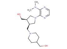 ((3R*,4R*)-1-[3-(dimethylamino)pyrazin-2-yl]-4-{[4-(hydroxymethyl)piperidin-1-yl]methyl}pyrrolidin-3-yl)methanol