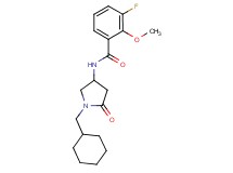 N-[1-(cyclohexylmethyl)-5-oxopyrrolidin-3-yl]-3-fluoro-2-methoxybenzamide