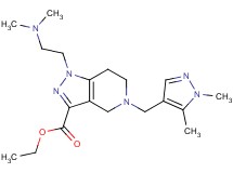 ethyl 1-[2-(dimethylamino)ethyl]-5-[(1,5-dimethyl-1H-pyrazol-4-yl)methyl]-4,5,6,7-tetrahydro-1H-pyrazolo[4,3-c]pyridine-3-carboxylate