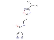 N-[2-(3-isopropyl-1,2,4-oxadiazol-5-yl)ethyl]-1H-pyrazole-4-carboxamide