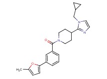 4-[1-(cyclopropylmethyl)-1H-imidazol-2-yl]-1-[3-(5-methyl-2-furyl)benzoyl]piperidine