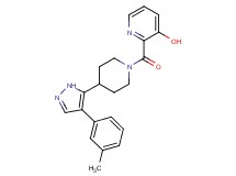 2-({4-[4-(3-methylphenyl)-1H-pyrazol-5-yl]piperidin-1-yl}carbonyl)pyridin-3-ol