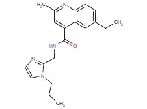 6-ethyl-2-methyl-N-[(1-propyl-1H-imidazol-2-yl)methyl]-4-quinolinecarboxamide