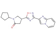 1-cyclopentyl-4-(3-imidazo[1,2-a]pyridin-2-yl-1,2,4-oxadiazol-5-yl)-2-pyrrolidinone