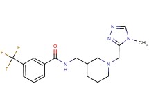 N-({1-[(4-methyl-4H-1,2,4-triazol-3-yl)methyl]piperidin-3-yl}methyl)-3-(trifluoromethyl)benzamide