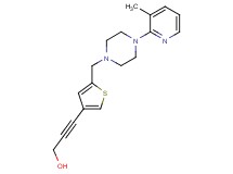 3-(5-{[4-(3-methylpyridin-2-yl)piperazin-1-yl]methyl}-3-thienyl)prop-2-yn-1-ol