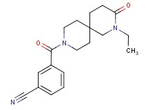 3-[(2-ethyl-3-oxo-2,9-diazaspiro[5.5]undec-9-yl)carbonyl]benzonitrile