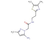 2-(5-amino-3-methyl-1H-pyrazol-1-yl)-N-[2-(4,5-dimethyl-1,3-thiazol-2-yl)ethyl]acetamide
