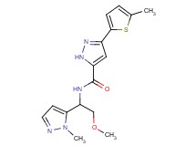 N-[2-methoxy-1-(1-methyl-1H-pyrazol-5-yl)ethyl]-3-(5-methyl-2-thienyl)-1H-pyrazole-5-carboxamide