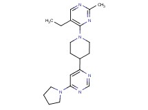 5-ethyl-2-methyl-4-{4-[6-(1-pyrrolidinyl)-4-pyrimidinyl]-1-piperidinyl}pyrimidine