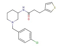 N-[1-(4-chlorobenzyl)-3-piperidinyl]-3-(3-thienyl)propanamide
