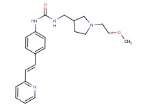 N-{[1-(2-methoxyethyl)pyrrolidin-3-yl]methyl}-N'-{4-[(E)-2-pyridin-2-ylvinyl]phenyl}urea