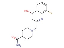 1-[(8-fluoro-4-hydroxyquinolin-2-yl)methyl]piperidine-4-carboxamide