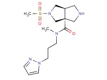 (3aR*,6aR*)-N-methyl-2-(methylsulfonyl)-N-[3-(1H-pyrazol-1-yl)propyl]hexahydropyrrolo[3,4-c]pyrrole-3a(1H)-carboxamide