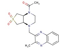 2-{[(4aS*,7aR*)-4-acetyl-6,6-dioxidohexahydrothieno[3,4-b]pyrazin-1(2H)-yl]methyl}-3-methylquinoxaline