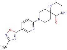9-[5-(3-methyl-1,2,4-oxadiazol-5-yl)pyridin-2-yl]-1,4,9-triazaspiro[5.5]undecan-5-one