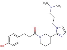 4-[3-(3-{1-[3-(dimethylamino)propyl]-1H-imidazol-2-yl}piperidin-1-yl)-3-oxopropyl]phenol