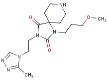 1-(3-methoxypropyl)-3-[2-(3-methyl-4H-1,2,4-triazol-4-yl)ethyl]-1,3,8-triazaspiro[4.5]decane-2,4-dione hydrochloride