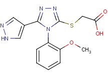 {[4-(2-methoxyphenyl)-5-(1H-pyrazol-4-yl)-4H-1,2,4-triazol-3-yl]thio}acetic acid