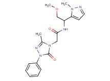 N-[2-methoxy-1-(1-methyl-1H-pyrazol-5-yl)ethyl]-2-(3-methyl-5-oxo-1-phenyl-1,5-dihydro-4H-1,2,4-triazol-4-yl)acetamide