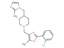 1-{[2-(2-chlorophenyl)-5-methyl-1,3-oxazol-4-yl]methyl}-4-[(2-methyl-1H-imidazol-1-yl)methyl]piperidine