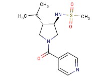 N-[(3R*,4S*)-1-isonicotinoyl-4-isopropyl-3-pyrrolidinyl]methanesulfonamide