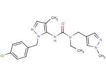 N'-[1-(4-chlorobenzyl)-4-methyl-1H-pyrazol-5-yl]-N-ethyl-N-[(1-methyl-1H-pyrazol-4-yl)methyl]urea