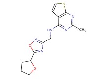 2-methyl-N-{[5-(tetrahydrofuran-2-yl)-1,2,4-oxadiazol-3-yl]methyl}thieno[2,3-d]pyrimidin-4-amine