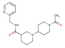 1'-acetyl-N-(pyridin-2-ylmethyl)-1,4'-bipiperidine-3-carboxamide