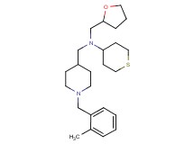 N-{[1-(2-methylbenzyl)-4-piperidinyl]methyl}-N-(tetrahydro-2-furanylmethyl)tetrahydro-2H-thiopyran-4-amine