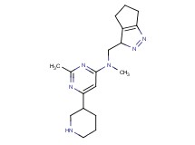 N,2-dimethyl-6-piperidin-3-yl-N-(3,4,5,6-tetrahydrocyclopenta[c]pyrazol-3-ylmethyl)pyrimidin-4-amine