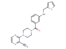 3-(4-{3-[(2-thienylmethyl)amino]benzoyl}piperazin-1-yl)pyrazine-2-carbonitrile