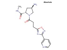 (4R)-4-amino-N-methyl-1-[3-(3-pyridin-3-yl-1,2,4-oxadiazol-5-yl)propanoyl]-L-prolinamide