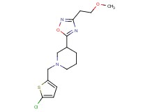 1-[(5-chloro-2-thienyl)methyl]-3-[3-(2-methoxyethyl)-1,2,4-oxadiazol-5-yl]piperidine