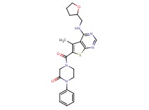 4-({5-methyl-4-[(tetrahydro-2-furanylmethyl)amino]thieno[2,3-d]pyrimidin-6-yl}carbonyl)-1-phenyl-2-piperazinone