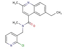 N-[(2-chloro-3-pyridinyl)methyl]-6-ethyl-N,2-dimethyl-4-quinolinecarboxamide
