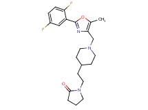 1-[2-(1-{[2-(2,5-difluorophenyl)-5-methyl-1,3-oxazol-4-yl]methyl}-4-piperidinyl)ethyl]-2-pyrrolidinone
